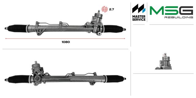 Рульова рейка з гпк з тягами відновлена audi a6 04-11 645338