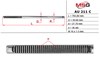 Вал / шток рульової рейки AU211C MS GROUP