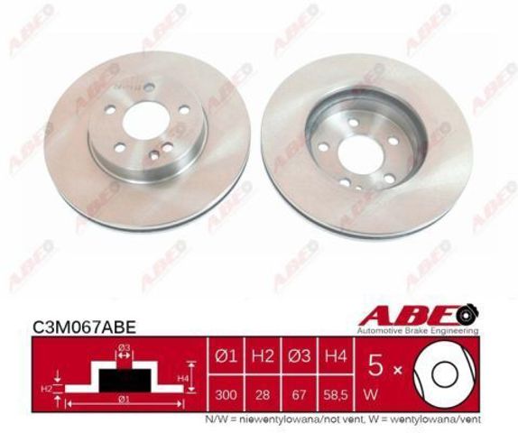 Диск гальмівний передній C3M067ABE ABE
