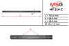 Вал / шток рульової рейки HY114C MS GROUP