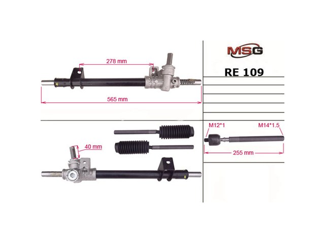 Рейковий рульовий механізм RE109 MS GROUP