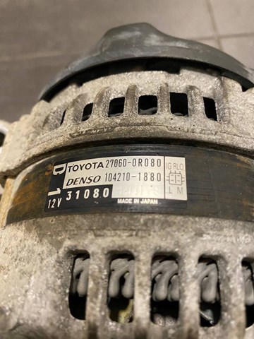 Авто генератор 270600R080 TOYOTA