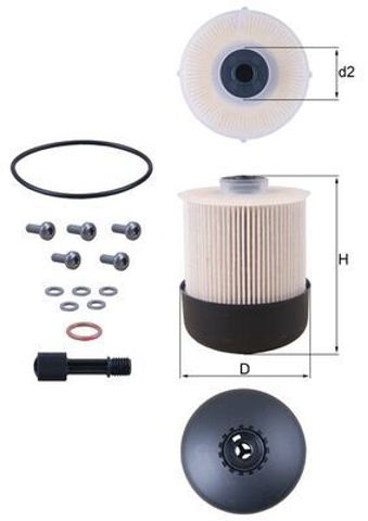 Фільтр тонкого очищення палива KX33826D MAHLE