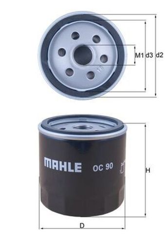Корпус маслофільтра OC90 MAHLE