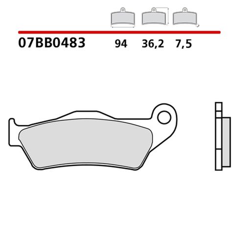 Колодки на гальмо задній дисковий 07BB0483 BREMBO