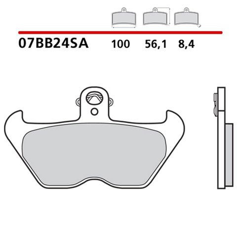 Колодки гальмівні дискові комплект 07BB24SA BREMBO