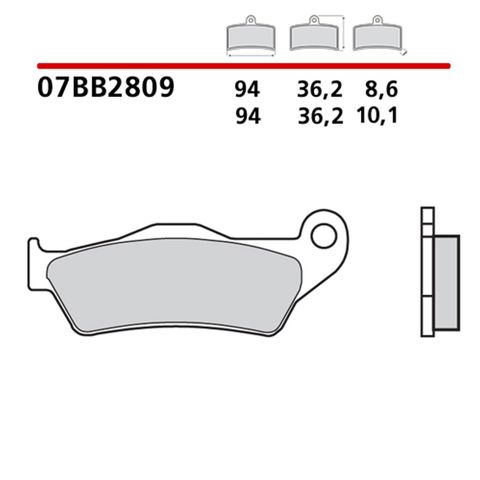 Гальмівні колодки 07BB2809 BREMBO