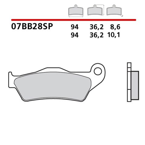 Гальмівні колодки 07BB28SP BREMBO