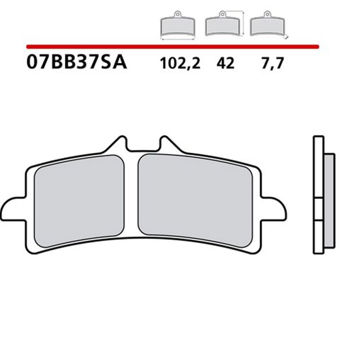 Колодки гальмівні передні, дискові 07BB37SA BREMBO