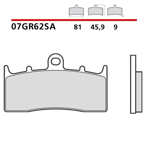 Колодки гальмівні передні, дискові 07GR62SA BREMBO