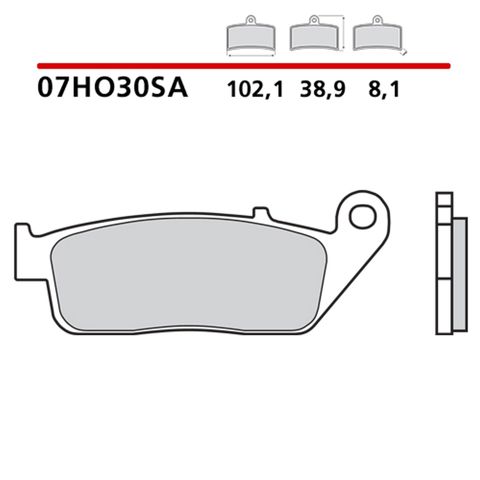 Колодки гальмівні дискові комплект 07HO30SA BREMBO