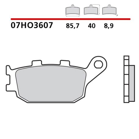 Задні гальмівні колодки 07HO3607 BREMBO