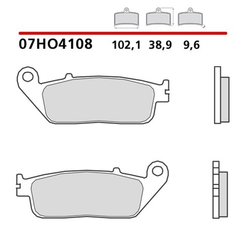 Передні гальмівні колодки 07HO4108 BREMBO