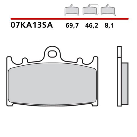 Колодки гальмівні дискові комплект 07KA13SA BREMBO