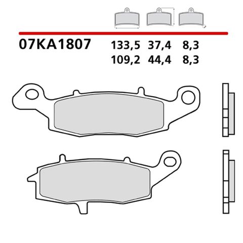 Передні гальмівні колодки 07KA1807 BREMBO
