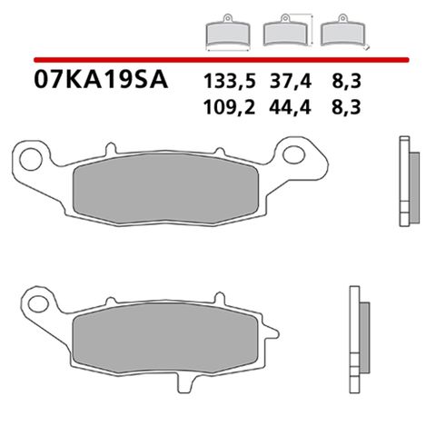 Передні гальмівні колодки 07KA19SA BREMBO
