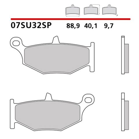 Комплект задніх колодок 07SU32SP BREMBO