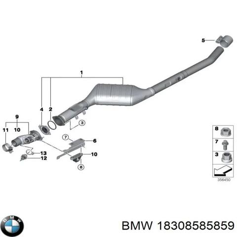 Перетворювач відпрацьованих газів 18308585859 BMW