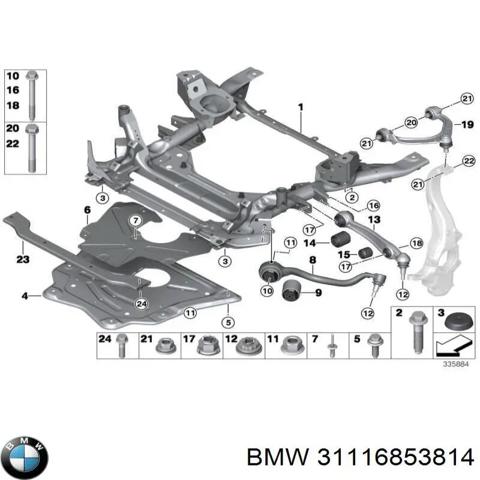 Захист двигуна передній 31116853814 BMW