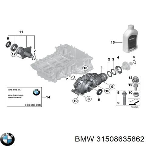 Редуктор переднього ведучого моста (головна передача) 31508635862 BMW
