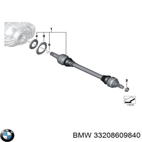 Привід задній 33208609840 BMW
