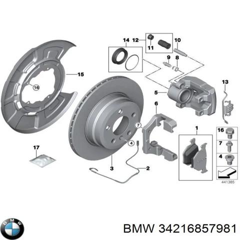 Захист гальмівного диска, заднього 34216857981 BMW