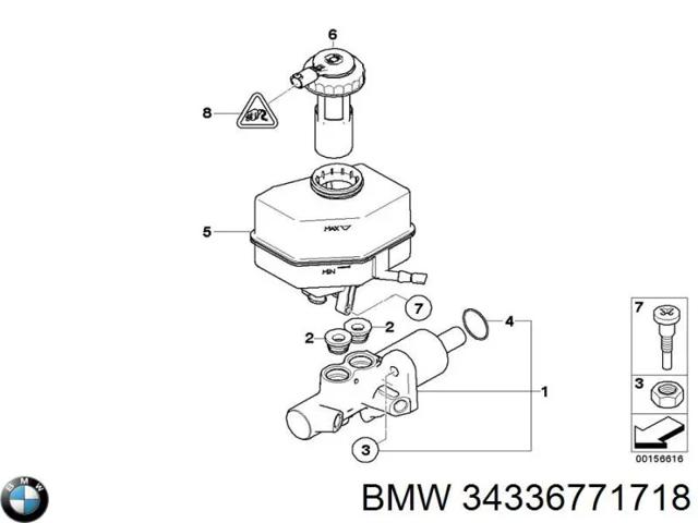 Бачок гальмівної рідини 34336771718 BMW