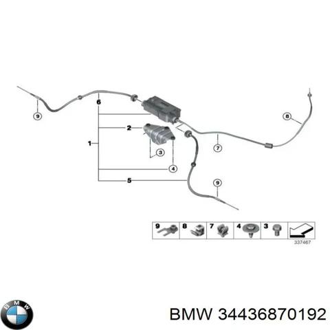 Трос ручного гальма задній, правий 34436870192 BMW