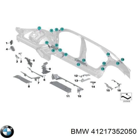 Крило заднє праве 41217352050 BMW