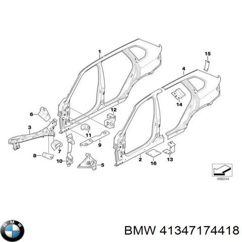 Панель багажного відсіку 41347174418 BMW