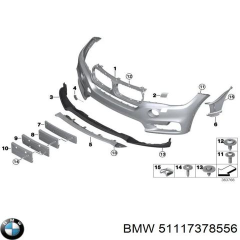 Буфер (бампер) передній 51117378556 BMW