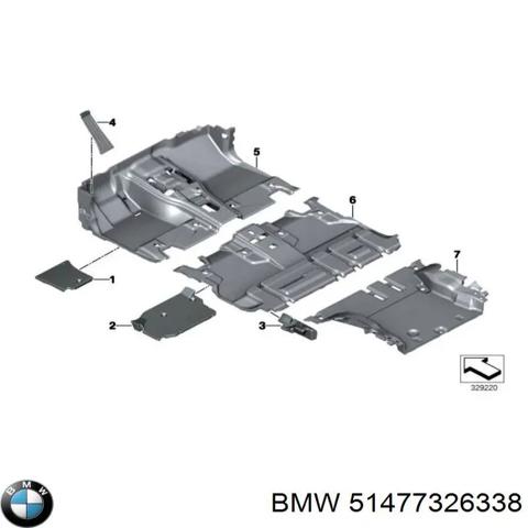 Покриття підлогове салону, заднє 51477326338 BMW