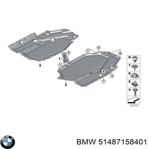 Захист днища, паливного бака 51487158401 BMW
