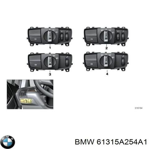 Перемикачі електричні (перемикач світла центральний) 61315A254A1 BMW