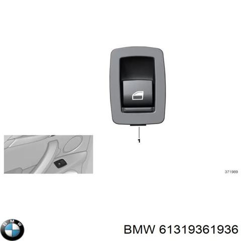 Кнопка підйомника задніх стекол 61319361936 BMW