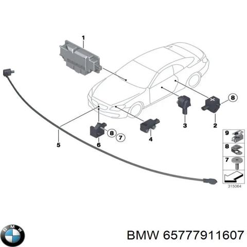 Модуль-процесор керування подушки безпеки 65777911607 BMW