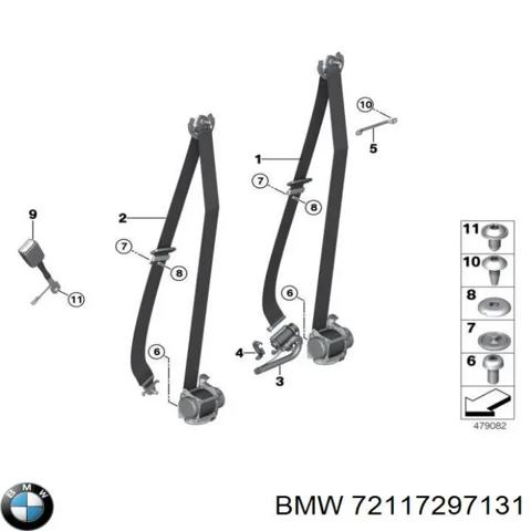 Важіль фіксатора ременя безпеки передній 72117297131 BMW