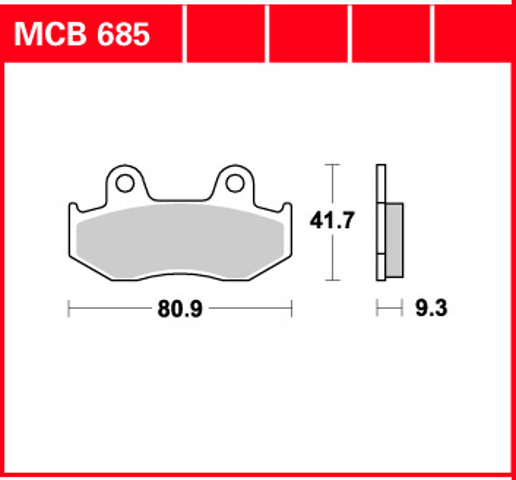 Колодки передні MCB685 TRW