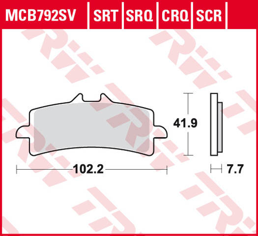 Гальмівні колодки MCB792SV TRW