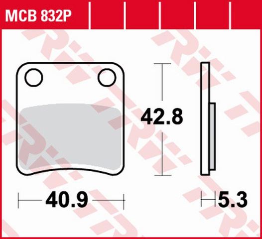 Задні колодки MCB832P TRW