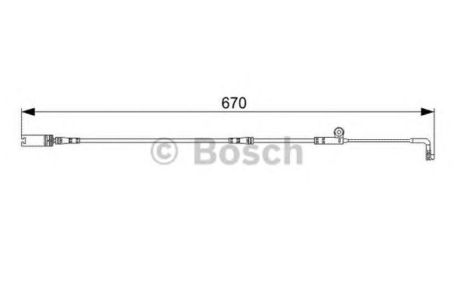 Датчик зносу гальмівних колодок, передній 1987473002 BOSCH