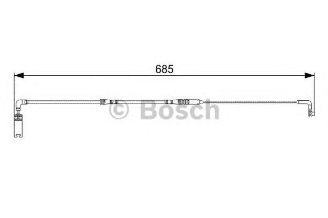 Датчик зносу гальмівних колодок, задній 1987473003 BOSCH