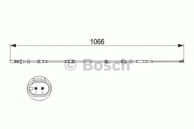 Датчик зносу гальмівних колодок, задній 1987473501 BOSCH