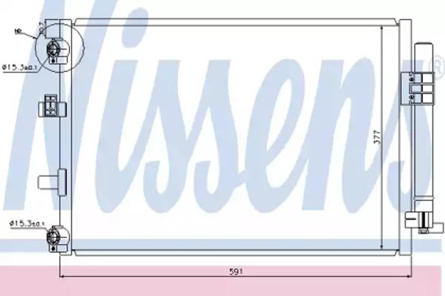 Радіатор охолодження кондиціонера 940222 NISSENS