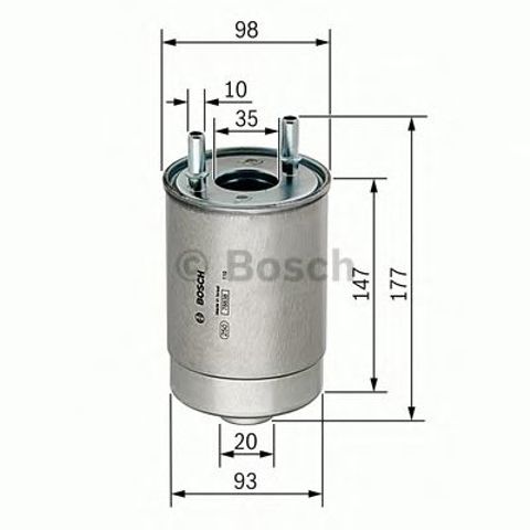 Фільтр тонкого очищення палива F026402067 BOSCH