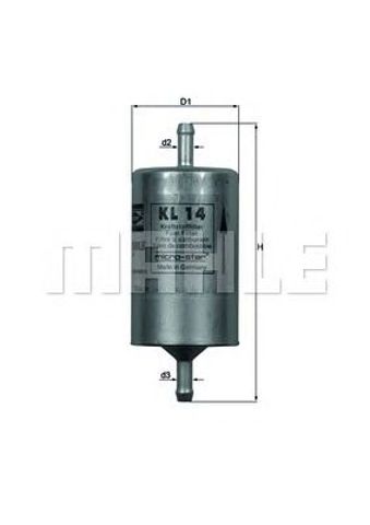 Фільтр тонкого очищення палива KL14 MAHLE