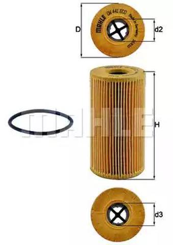 Фільтр масла OX441D MAHLE