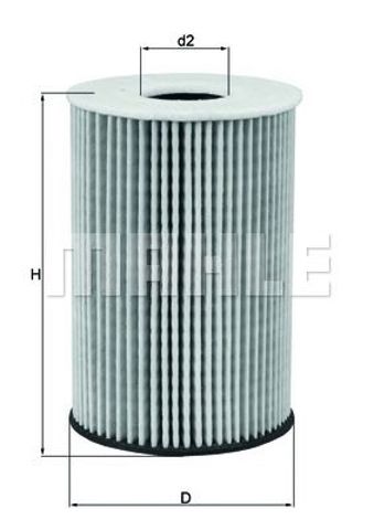 Фільтр масляний OX787D MAHLE