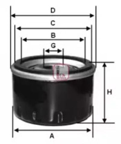 Фільтр масла S6902R SOFIMA