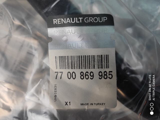 Шланг/патрубок водяного насосу, приймальний 7700869985 RENAULT